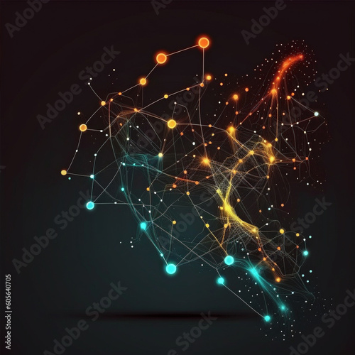 Dot and lines abstract netw...