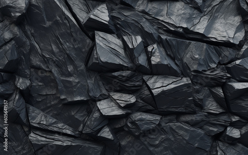 Slate black  Rock Texture, Generative AI