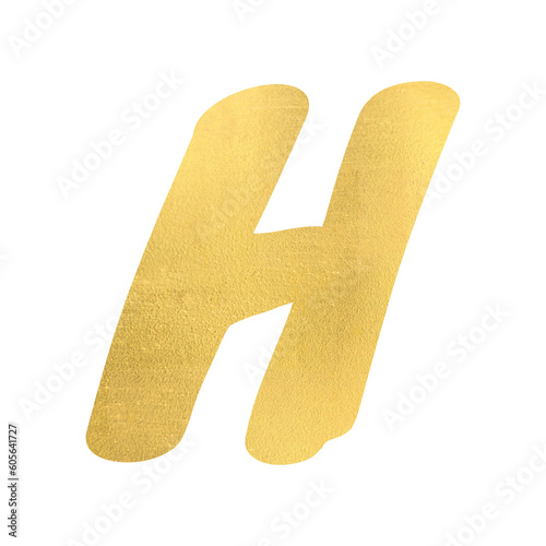 h Alphabets with gold elements