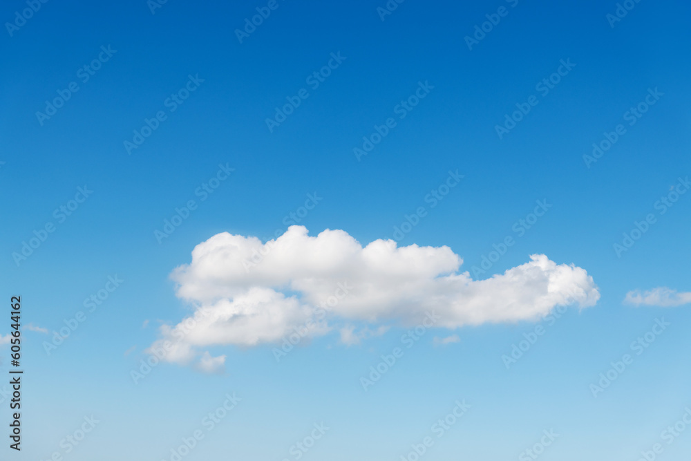Single white cloud in the blue sky Single white cloud in the blue sky