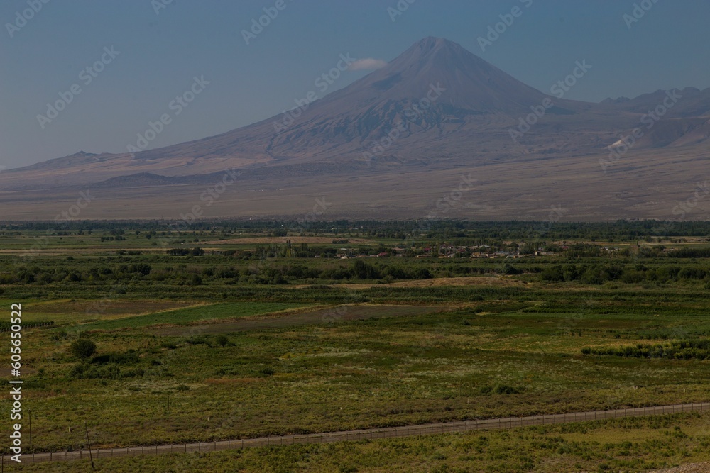 Beautiful mount Ararat on a sunny day