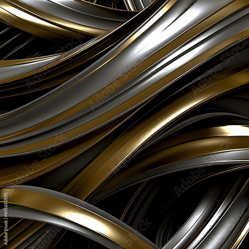 Fluid metal ribbons graceful and flowing ribbons of liquid silver photo