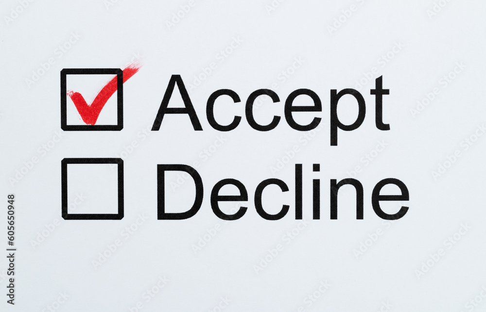 Choose to accept or decline