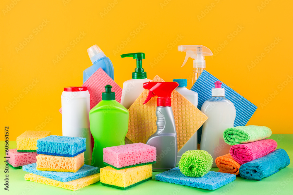 Cleaning products. Cleaning concept. House cleaning - obrazy, fototapety, plakaty 