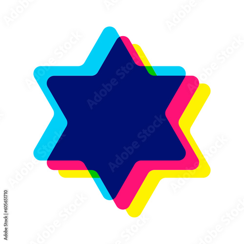 Glitch Geometric Shape