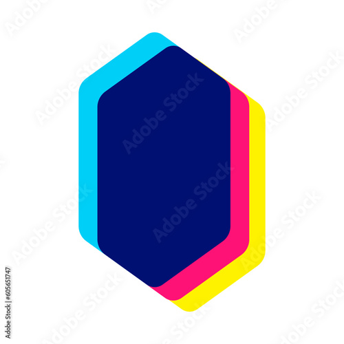 Glitch Geometric Shape