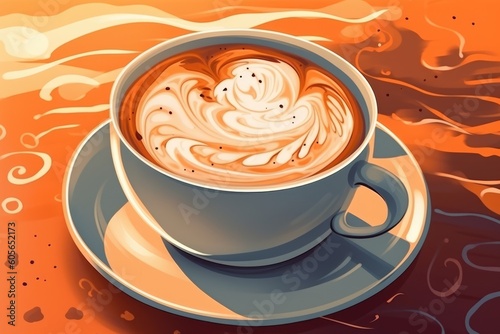 cup of cappuccino, ai generative