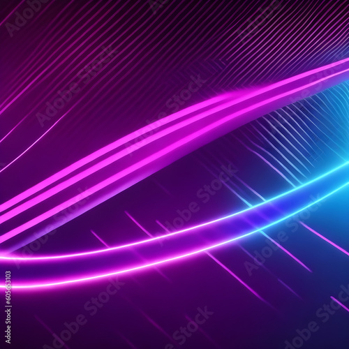 abstract futuristic background with pink blue glowing neon moving high speed wave lines and bokeh lights. Data transfer concept Fantastic wallpaper, Ai Generative