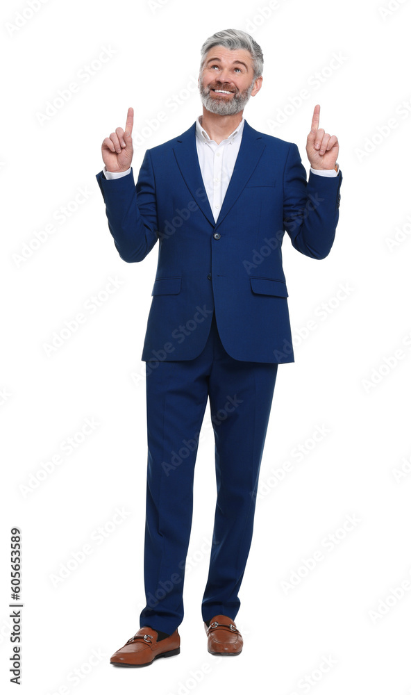 Mature businessman in stylish clothes posing on white background Mature businessman in stylish clothes posing on white background
