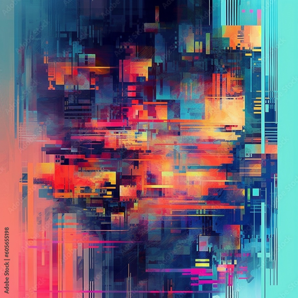 Naklejka premium Abstract background with squares