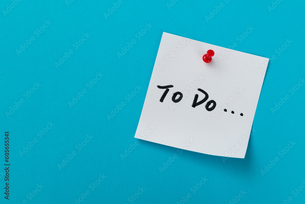 To do list on blue background