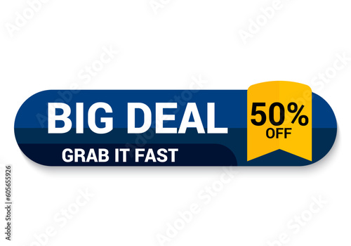 Sale banner template design with text and numbers sign on the white background