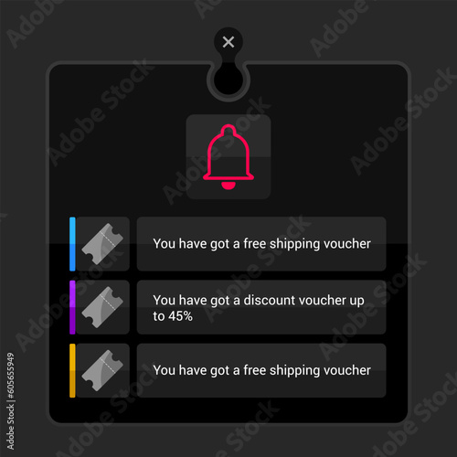 Alarm sign with three messages on the gray screen