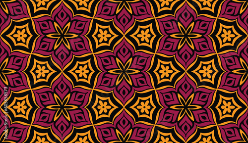 Geometric ethnic pattern seamless flower color. seamless pattern. Design for fabric,curtain,background,carpet,wallpaper,clothing,wrapping,Batik,mandalas,fabric,Vector illustration. pattern style.