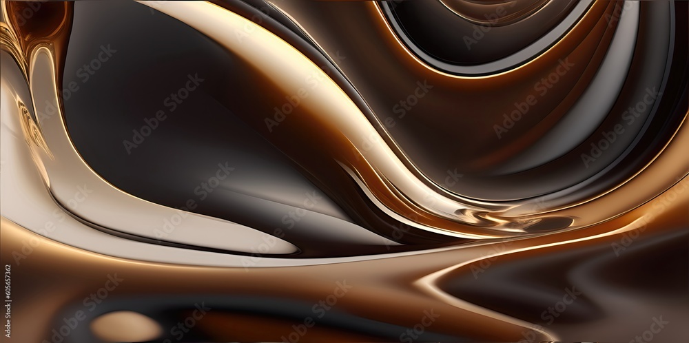 Abstract background, liquid texture, dark brown and brown color.