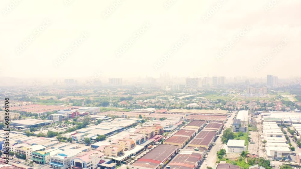 Tracking shot skyline Kuala Lumpur, Malaysia on a cloudy day. Daylight, no people, sightseeing Tracking shot skyline Kuala Lumpur, Malaysia on a cloudy day. Daylight, no people, sightseeing