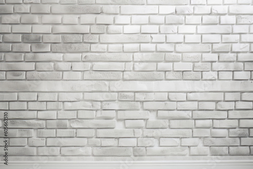 White brick wall texture backround, Generative ai