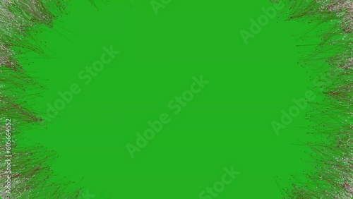 Wallpaper Mural Split Debris Particles moving on the sides of on Green Screen Background Torontodigital.ca