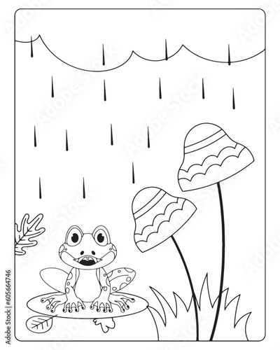 Autumn Coloring Pages for Kids, Autumn Coloring pages, kids Coloring pages, Animals, flower, Nature, black and white Coloring pages.