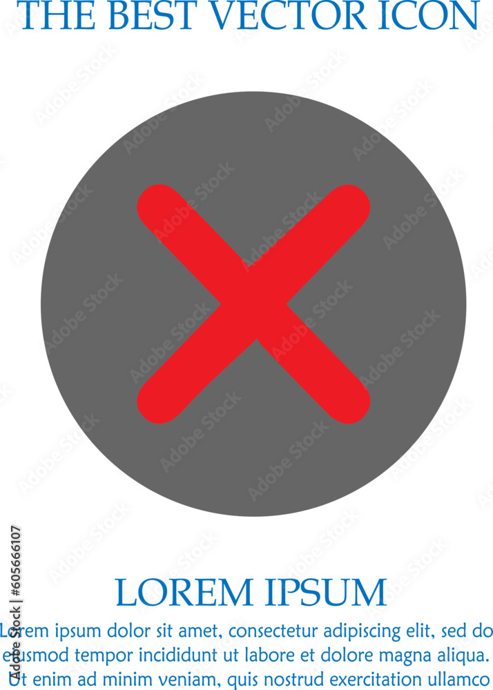 Obraz premium X mark vector icon eps 10. Remove symbol. Delete sign