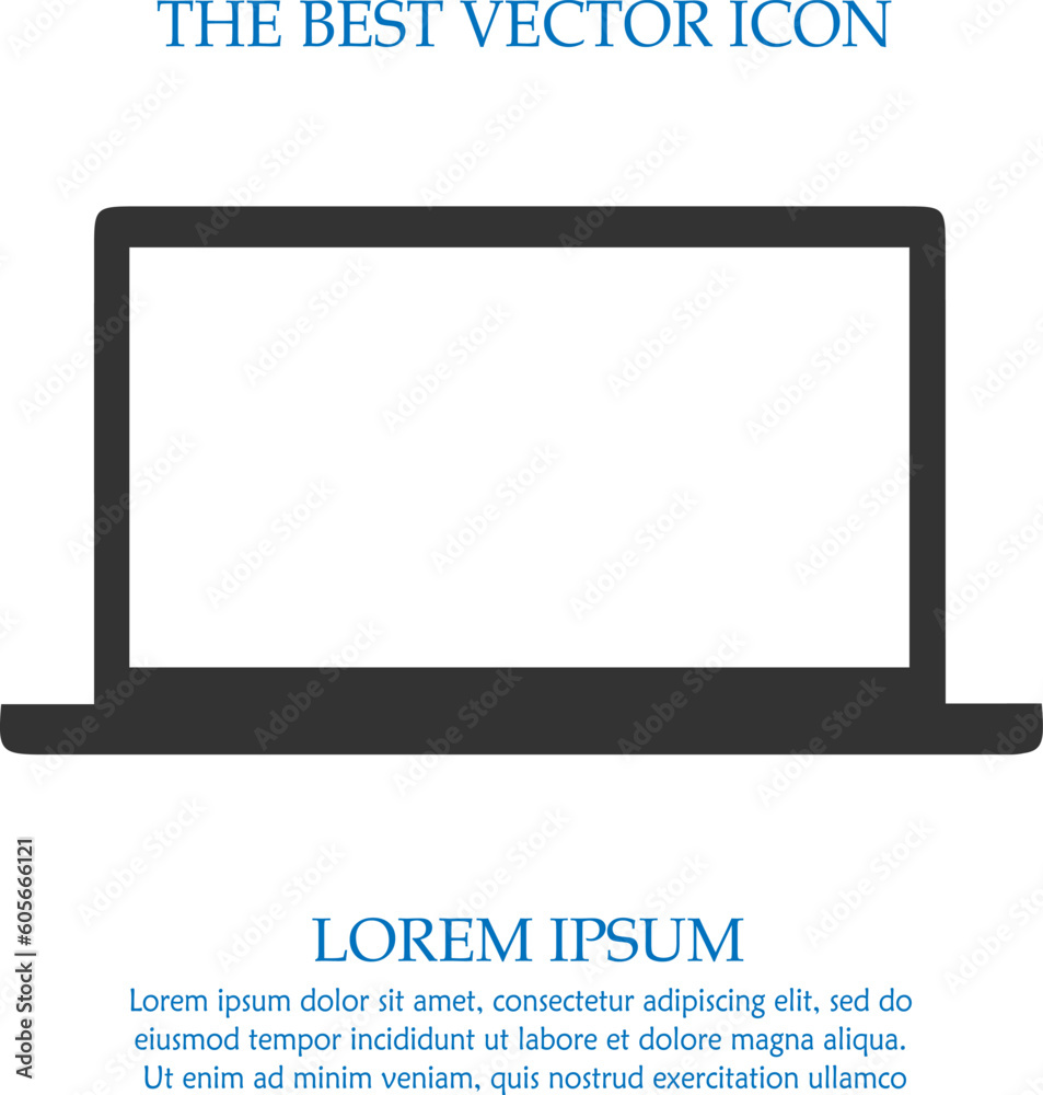 Laptop vector icon eps 10. Simple isolated illustration Laptop vector icon eps 10. Simple isolated illustration