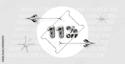  Y2K-inspired transparent frame with a modern brutalist design for Black Friday and Cyber Monday sales. Shape for banner or labels. Clear glass and mirror effect add depth. Ideal for any promotion