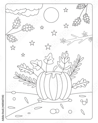 Autumn Coloring Pages for Kids, Autumn Coloring pages, kids Coloring pages, Animals, flower, Nature, black and white Coloring pages.