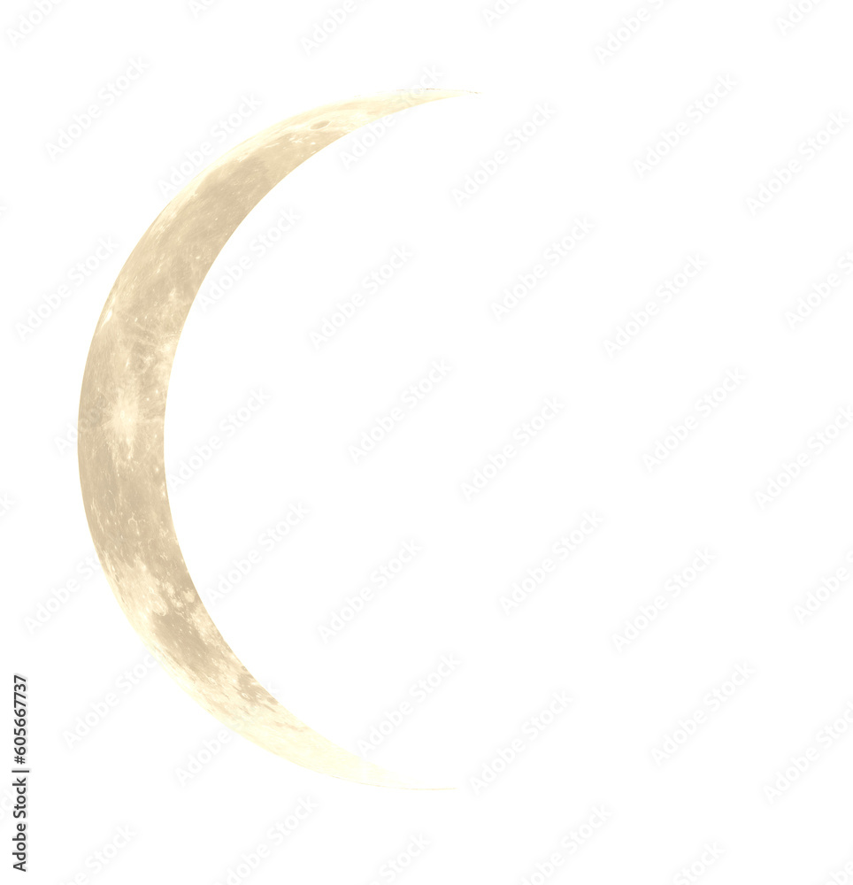 Obraz premium Moon isolated on white background