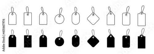 Price tag icon set. Price tag label. Discount sale coupon templates