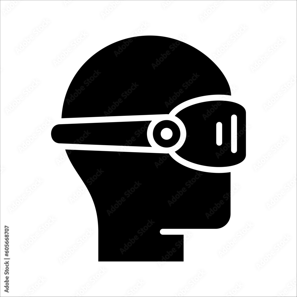 Solid vector icon for digital reality which can be used various design projects. Solid vector icon for digital reality which can be used various design projects.