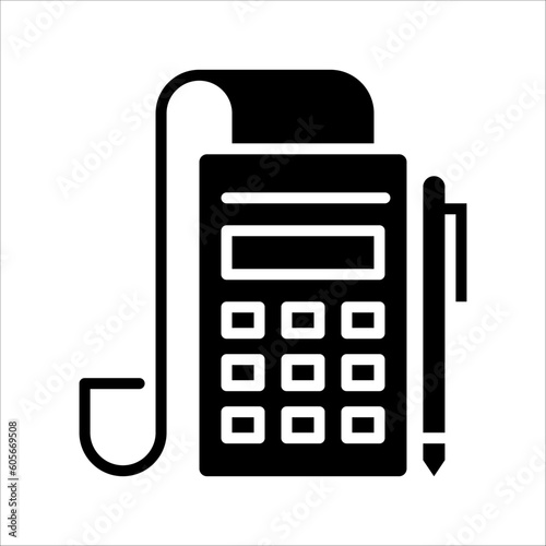 Solid vector icon for calculating which can be used various design projects.