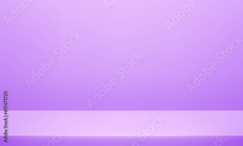 Empty purple studio room vector background. Space for selling products on the website. Vector illustration.