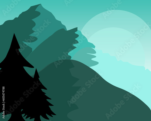 everest mountain vector