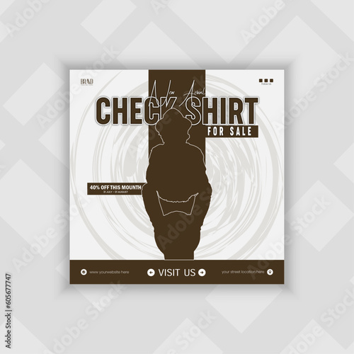 Fashion sale social media post design, Jens fashion Instagram post design template