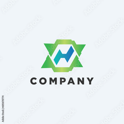 H Letter Logo Template symbols icons