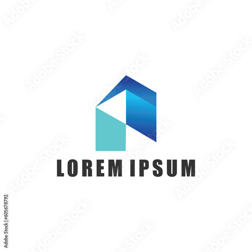 vector 3d abstract cube logo, office building in perspective Free Download vector 3d abstract cube logo, office building in perspective - GFXLoad