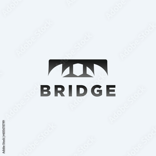 creative abstract bridge logo design template