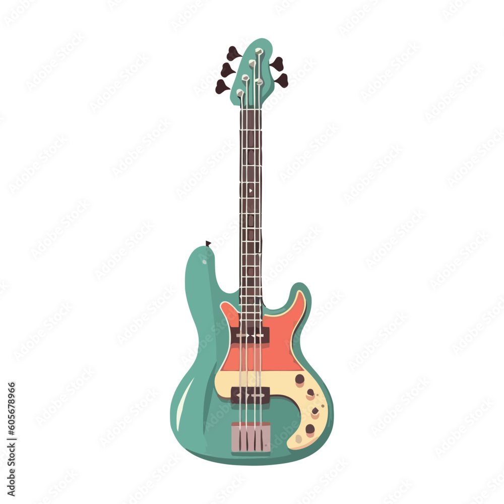Naklejka premium Electric guitar rocks the stage