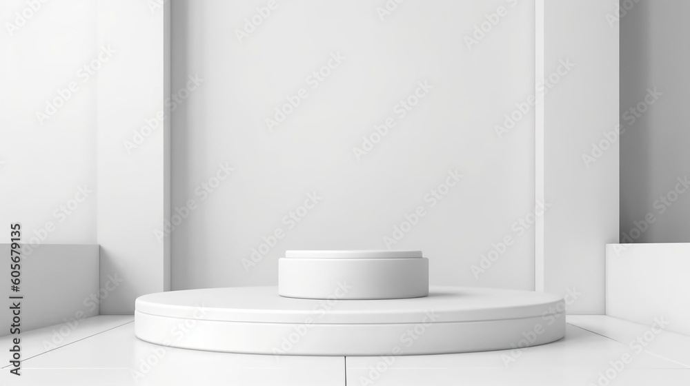 Behold a white minimalist centered display, a uniquely abstract minimal podium for product packages, cosmetics, or presentation shows. A modern stage pedestal platform, crafted by AI
Behold a white minimalist centered display, a uniquely abstract minimal podium for product packages, cosmetics, or presentation shows. A modern stage pedestal platform, crafted by AI