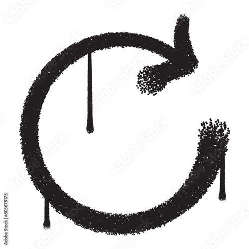 Graffiti spray paint refresh sign isolated vector