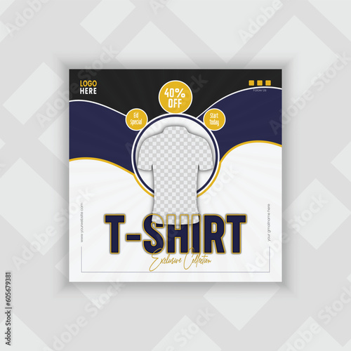 T-Shirt Social Media Post Design, Fashion sale Instagram post design