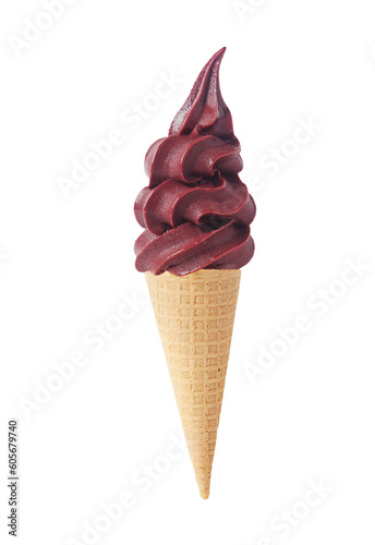 açaí ice cream waffle cone Brazilian traditional food dessert