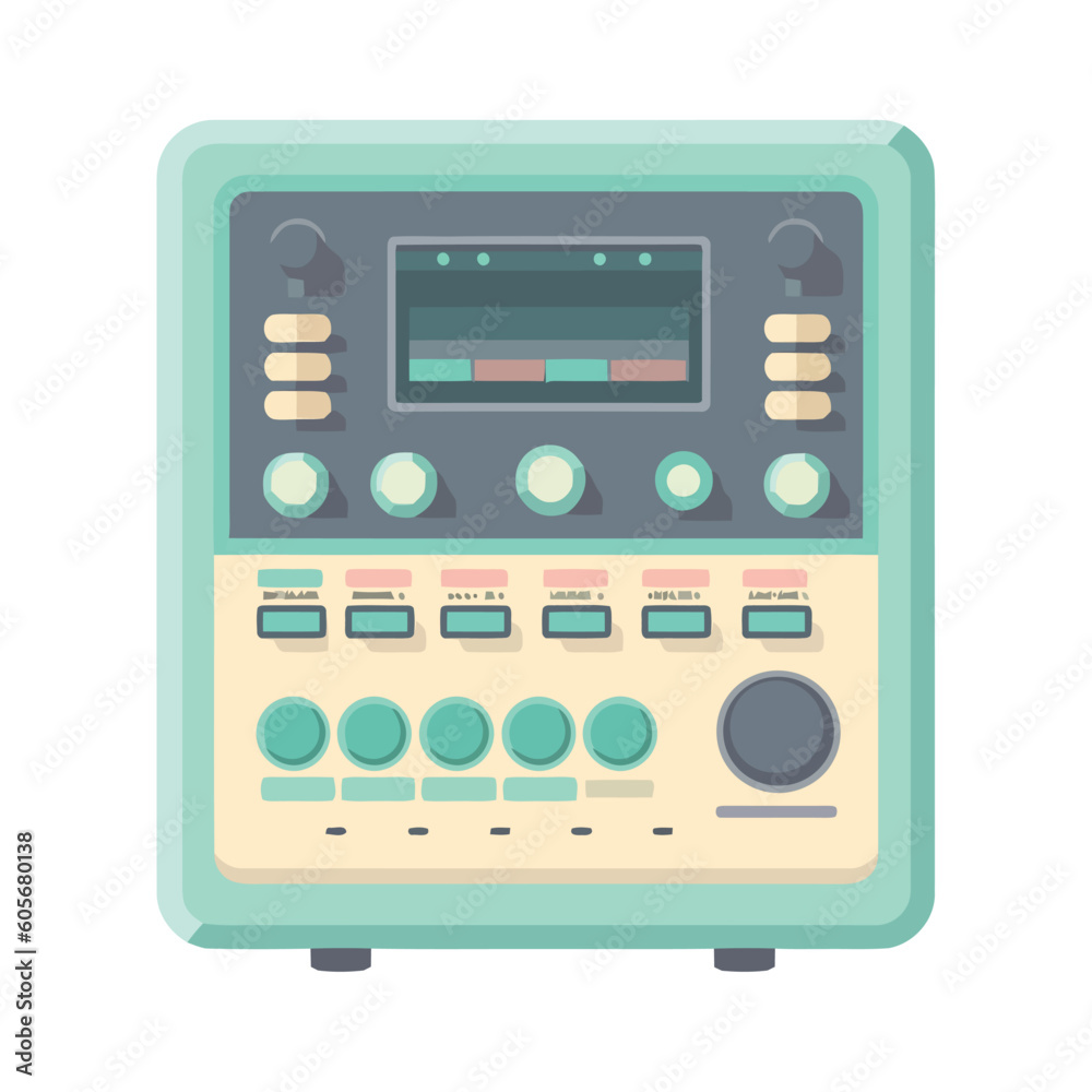 Modern machinery icon control supply Modern machinery icon control supply