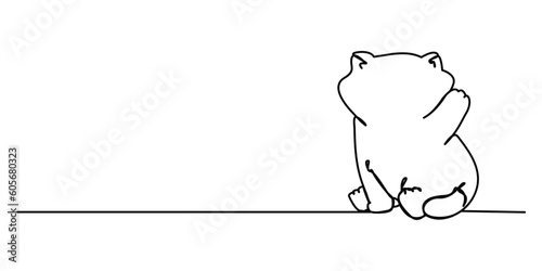 Cat one line drawing vector. Continuous line cats cover poster. Line art. Poster for concept design. Typography poster. Black doodle illustration. Contour symbol. Silhouette vector. EPS 10