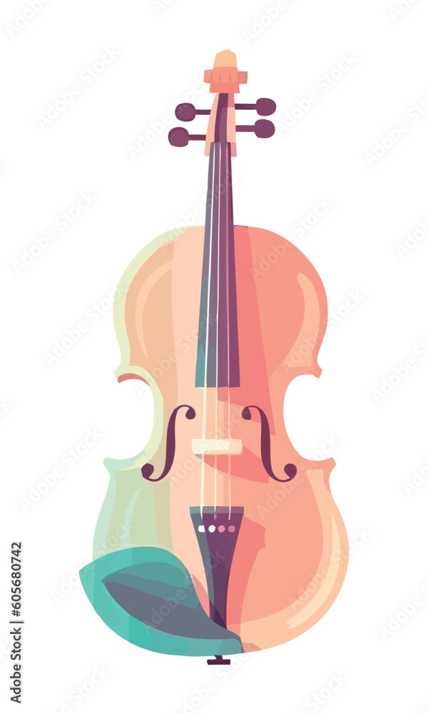 Fototapeta premium violin instrument flat icon