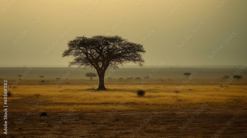 Africa Landscape, Generative AI, Illustration Africa Landscape, Generative AI, Illustration