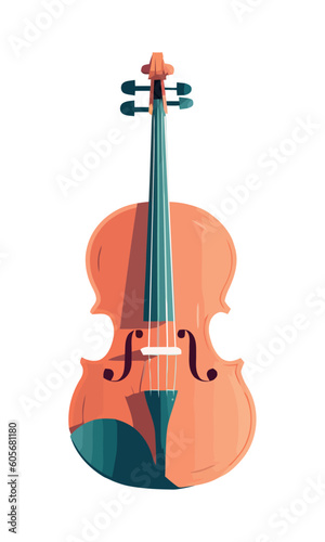 violin music instrument vector icon