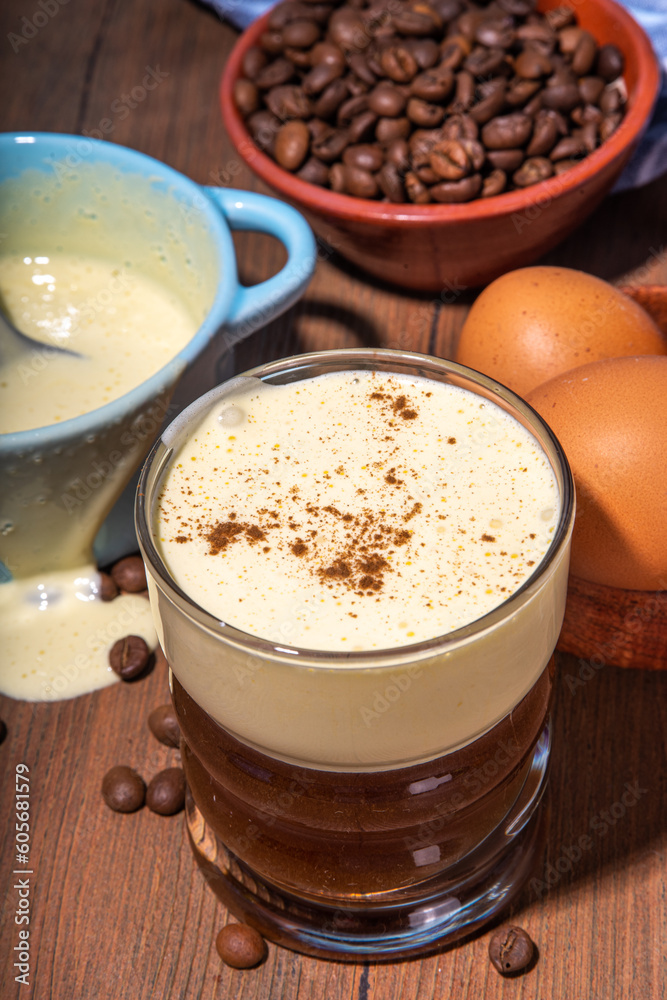 Vietnamese Egg Coffee. Paleo, Dairy-free keto coffee latte drink with sweet sugared Whipped yolks Vietnamese Egg Coffee. Paleo, Dairy-free keto coffee latte drink with sweet sugared Whipped yolks
