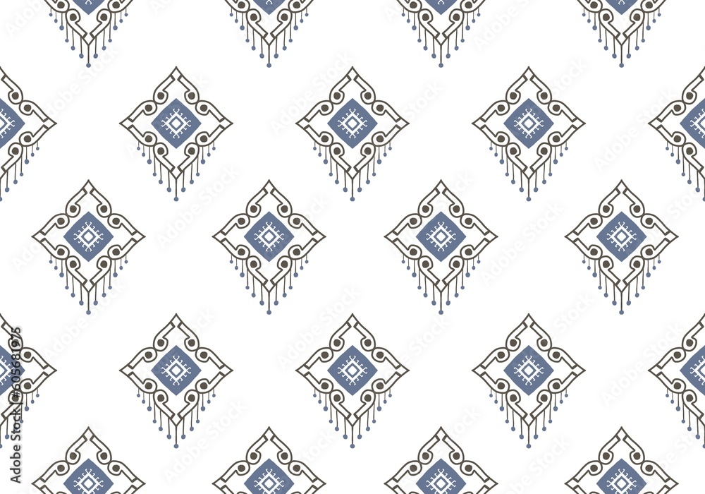 Fototapeta premium thnic, ikat, patterns, geometric, native, tribal, boho, motif, aztec, textile, fabric, carpet, mandalas, african, american, india, flower, printing, wallpaper, silk, batik, fiber, asia, pape, abstract