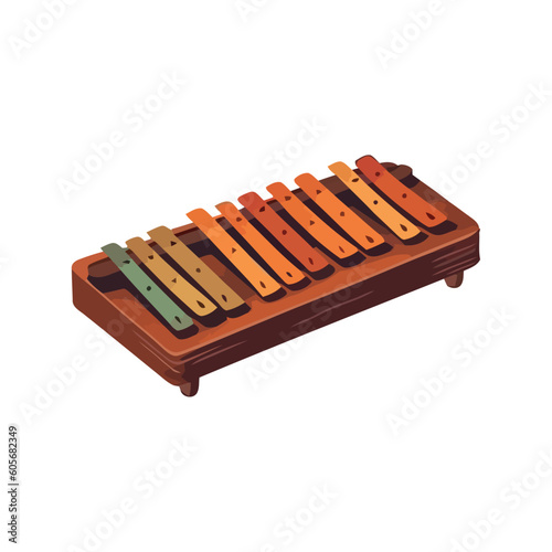 A xylophone on a white background